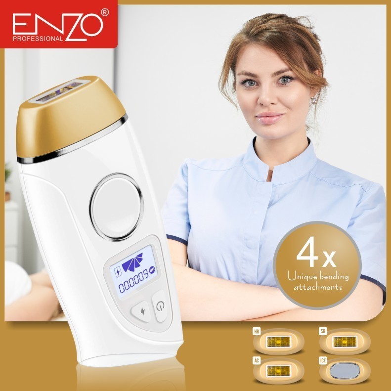 ENZO Epilateur Lazer ICE T7 – Professional Laser Hair Removal Device-Intl Version