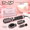 ENZO EN-756 New 2025 Auto Multi Styling Set – 5-in-1 Hair Styler with Auto Rotating Technology, 3 Volumizing Brushes, Oval Massage Comb, Lightweight Motor With Soft Leather Travel Bag