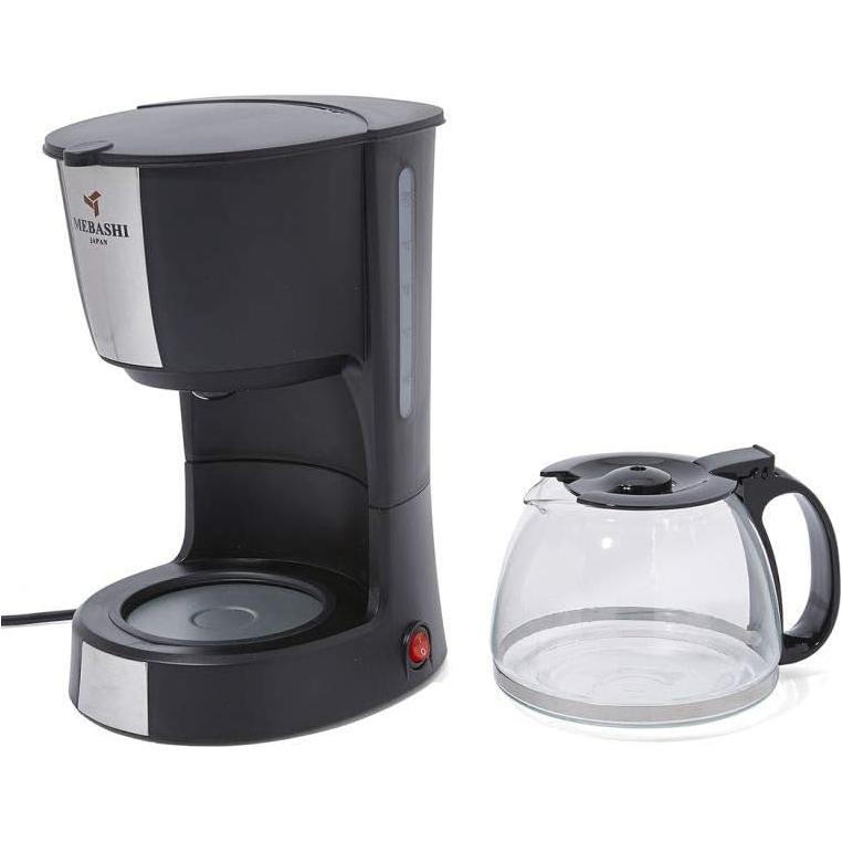 Mebashi ME-DCM1004 Drip Coffee Maker (900W, Black/Silver/Clear)