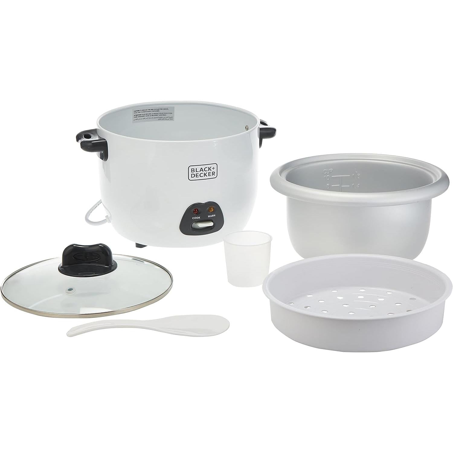 Black+Decker Rice Cooker - RC1850-B5-SP, 1.8 litre