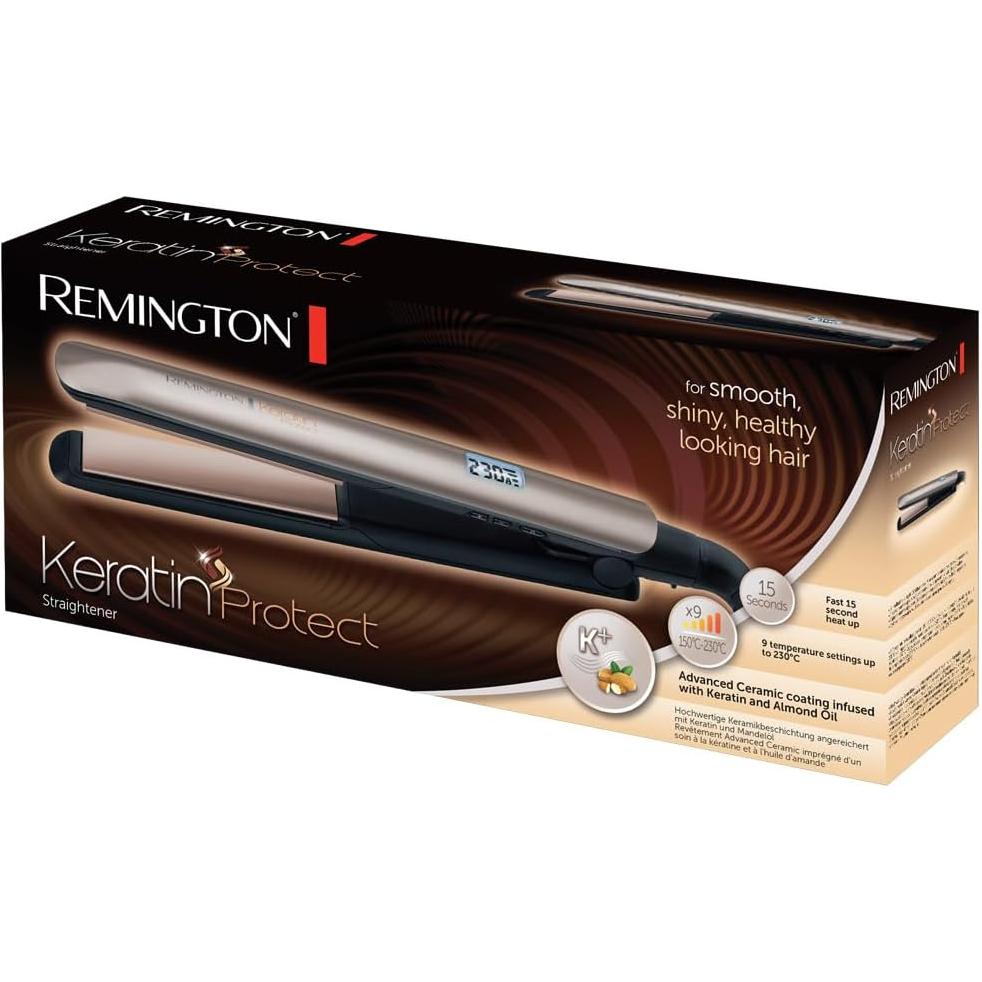 Remington Hair straightener from Remington Keratin Protect - Channel Gold brown