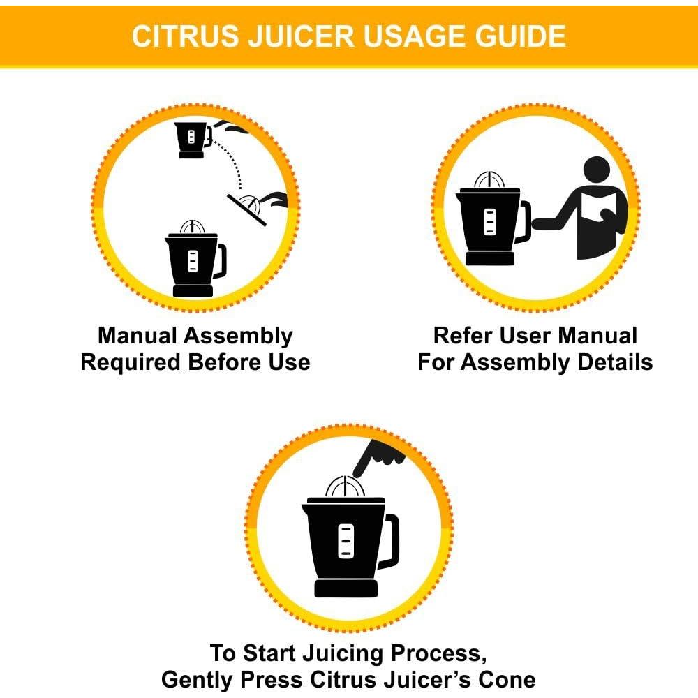 Black & Decker Citrus Juicer - Cj200, 25 W, 500ml