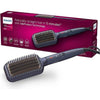 PHILIPS Heated Straightening Brush BHH885/10 (New) ThermoProtect Technology, Ionic care, Argan Oil Infusion & Extra Large Brush, 50 Watts, Black