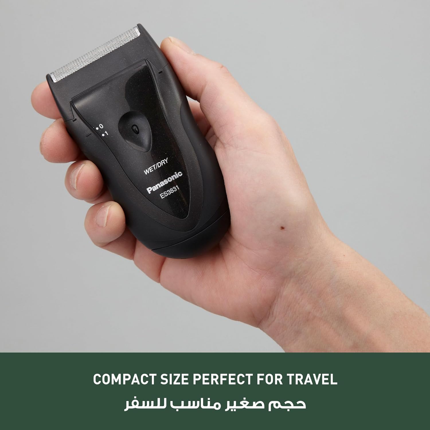 Panasonic 1 Blade For Men Travel Shaver, Black [Es3831]