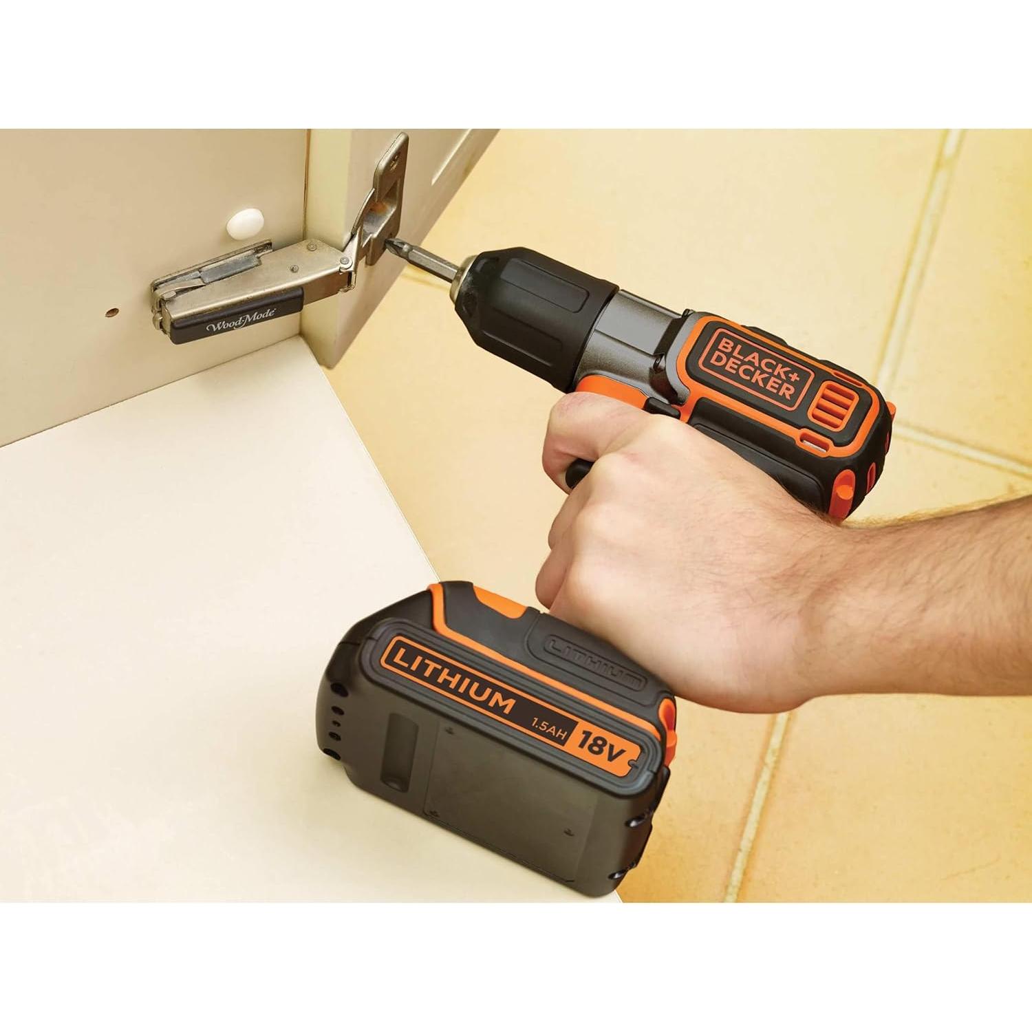 BLACK+DECKER ASD18KB - Cordless (Li-Ion), 18 V,