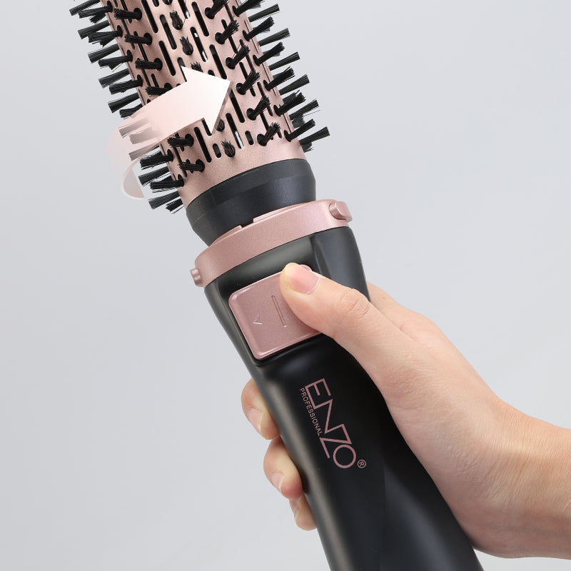 ENZO EN-756 New 2025 Auto Multi Styling Set – 5-in-1 Hair Styler with Auto Rotating Technology, 3 Volumizing Brushes, Oval Massage Comb, Lightweight Motor With Soft Leather Travel Bag