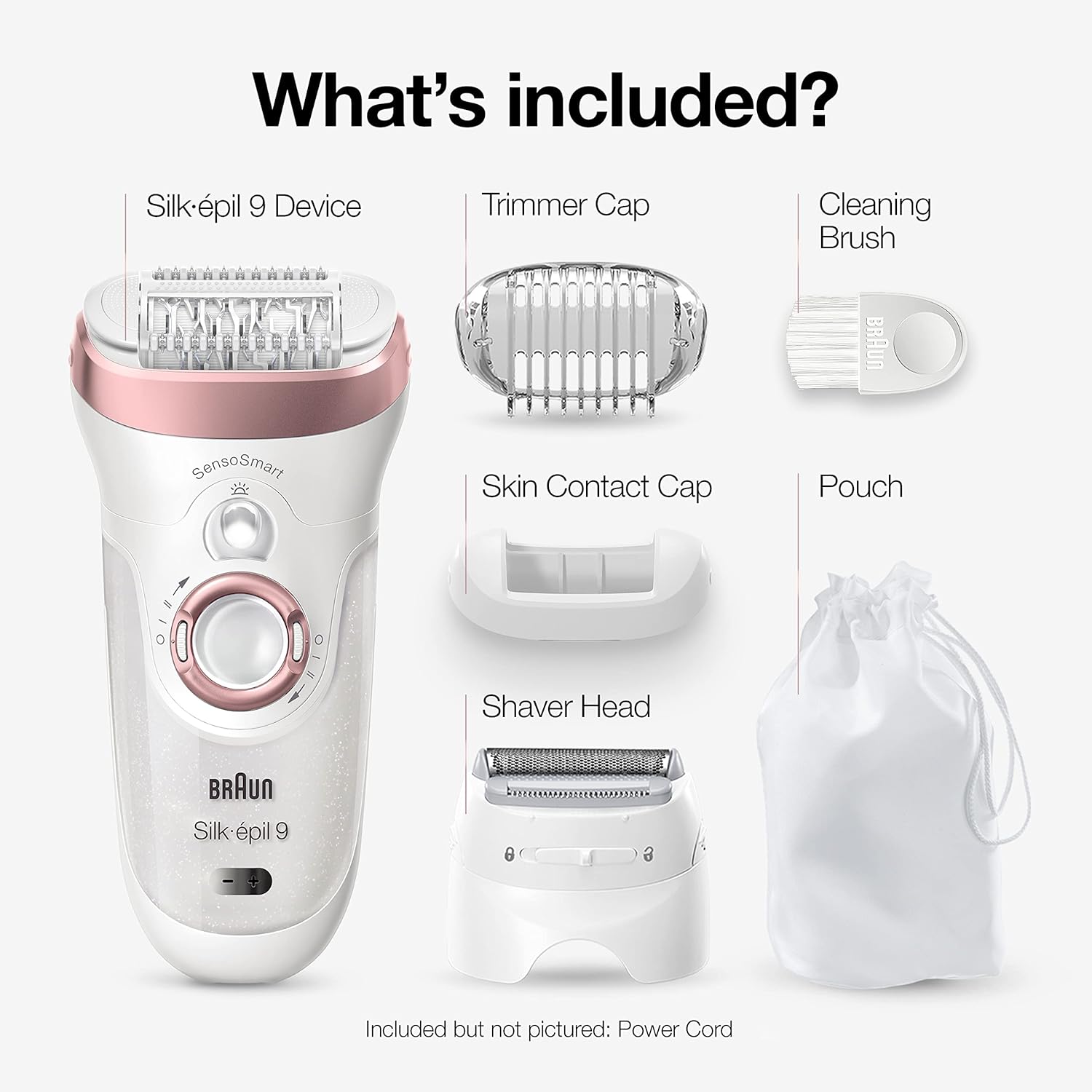 Braun Epilator Silk-Épil 9 9-720, Facial Hair Removal For Women,