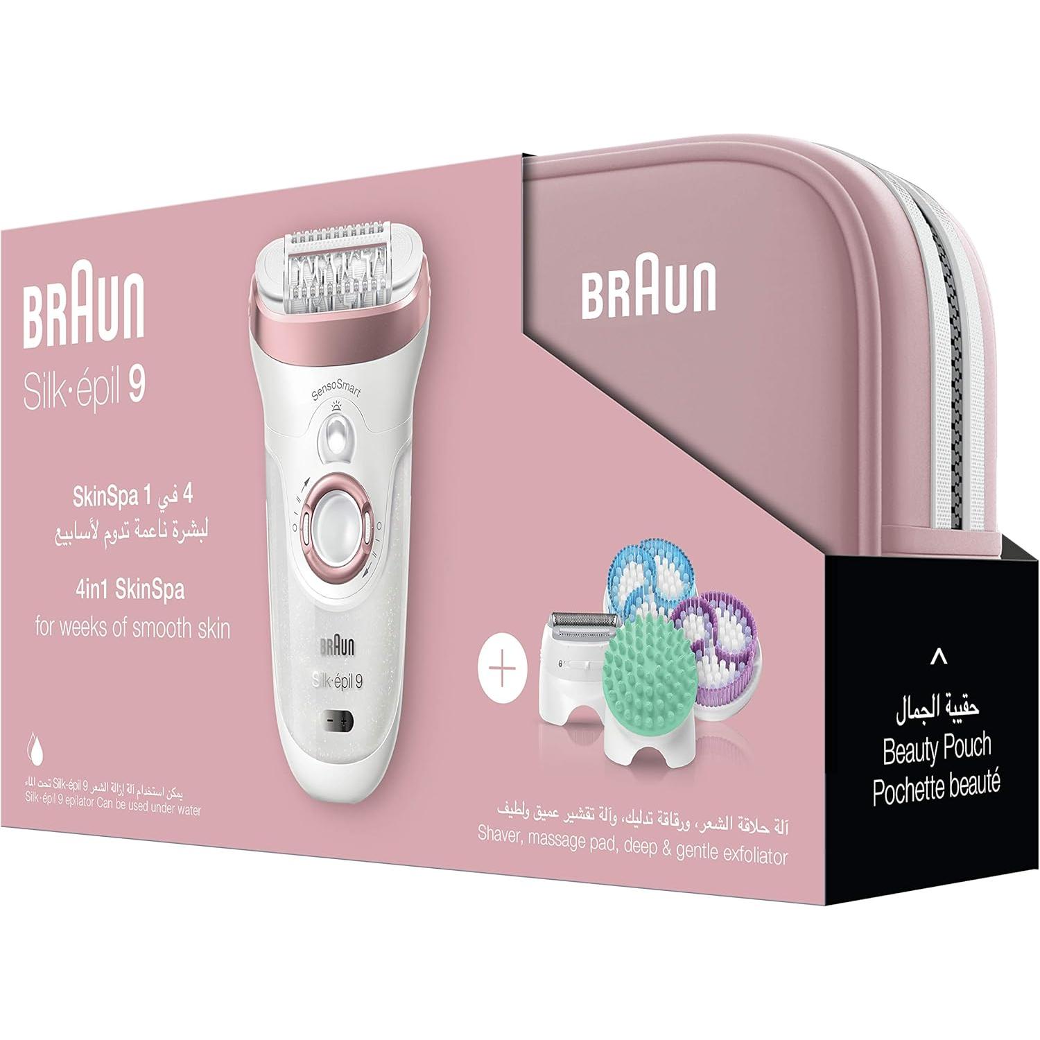 Braun SES 9897 GS,Braun Silk-epil 9 SensoSmart SES 9897 GS Wet & Dry epilator rose gold - 4-in-1 epilation,