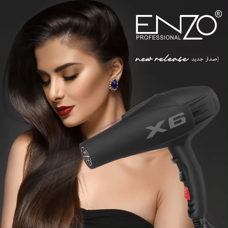 ENZO EN-X6 Salon High-Power Hair Blow Dryer – 2500W -Intl Version