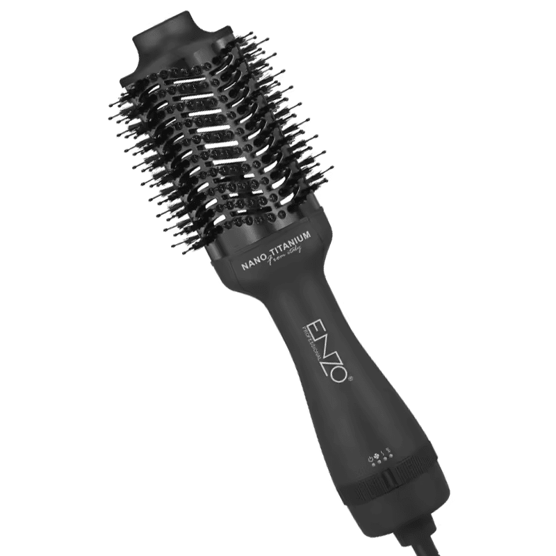 ENZO EN-6215 ENZO Round Blow Hair Brush – 2-in-1 Hair Dryer Brush, 1500W -Intl Version