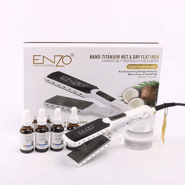 ENZO EN-5050 Professional Nano Titanium Hair Straightener - Intl Version