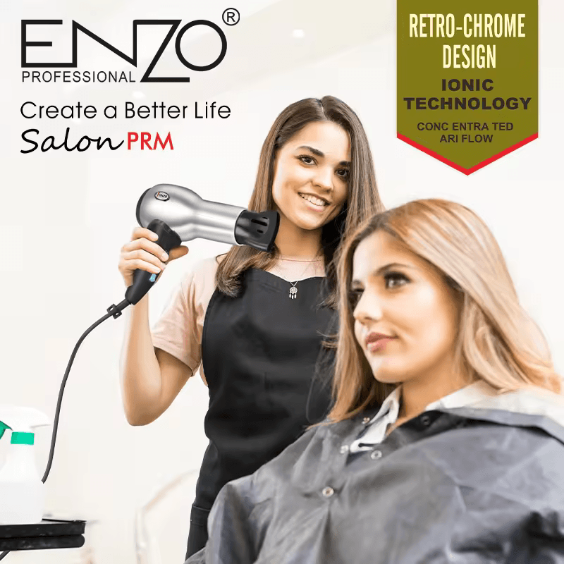 ENZO EN-8225 Professional Hair Dryer – 2200W-Intl Version