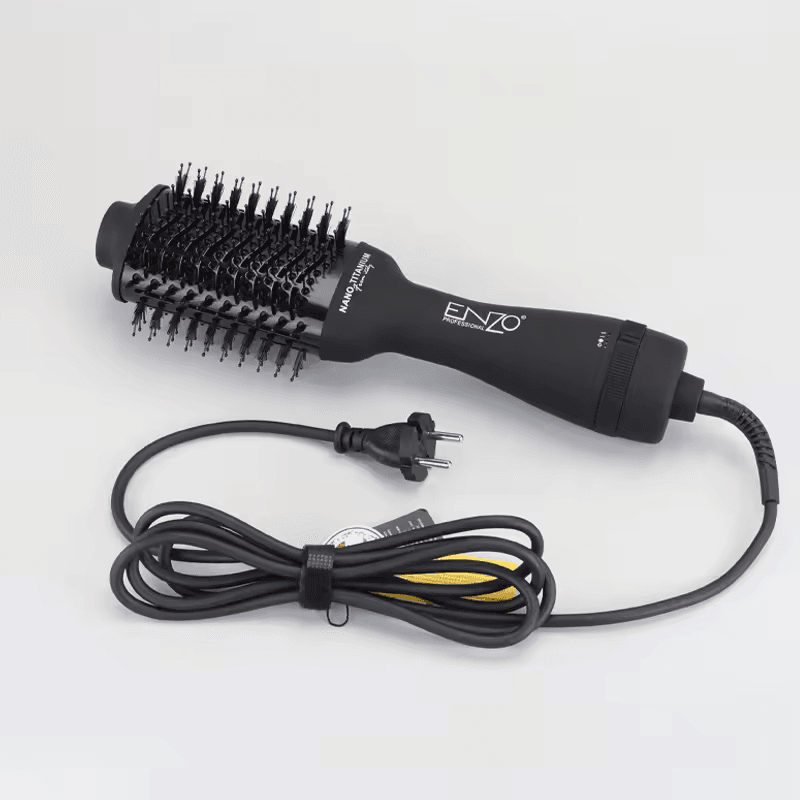 ENZO EN-6215 ENZO Round Blow Hair Brush – 2-in-1 Hair Dryer Brush, 1500W -Intl Version