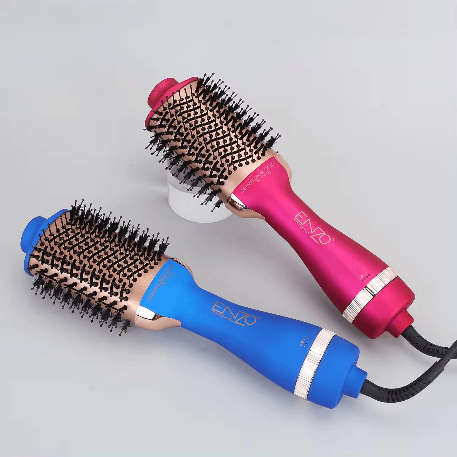 "ENZO EN-6213  Electric Ion Hot Air Brush – 2-in-1 Hair Dryer and Styler-Intl Version