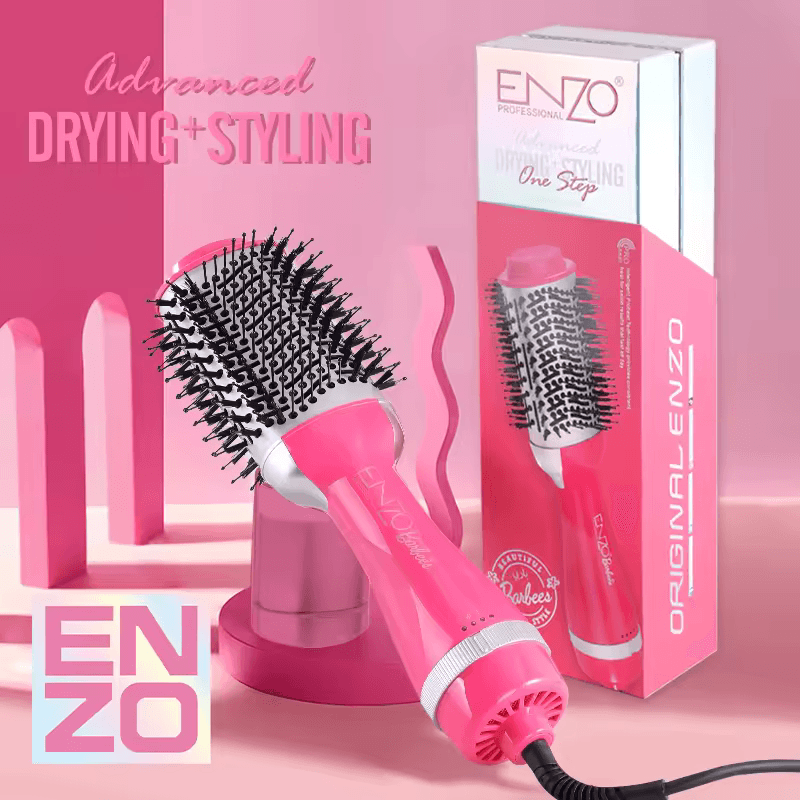 "ENZO Hot Air Brush Styler (Model EN-4118B) – 2-in-1 Blow Dryer and Brush-Intl Version