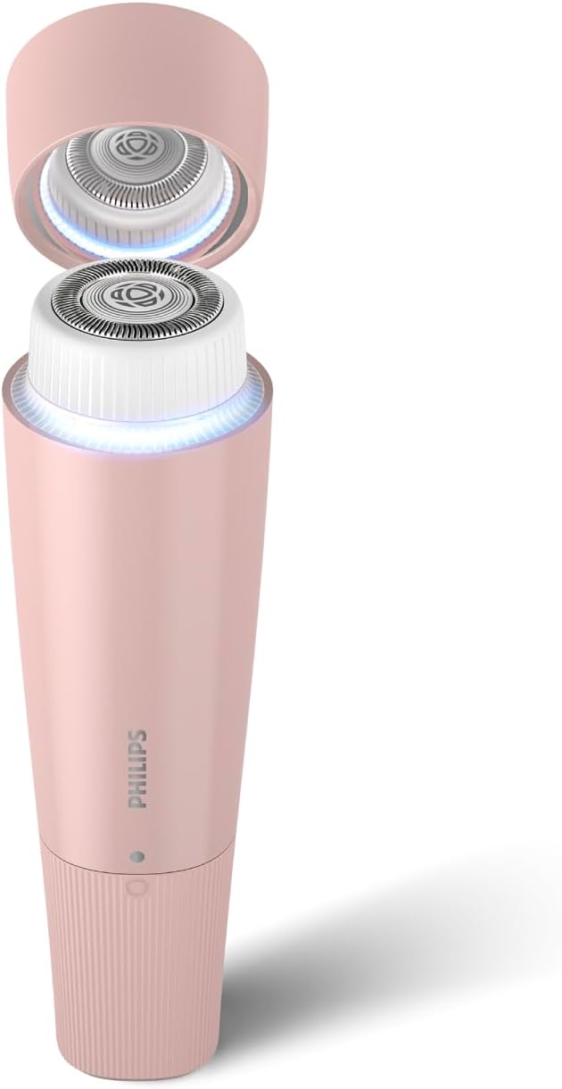 Philips Facial Hair Remover Series 5000 Full Circle LED Light Gentle on Upper Lip, Chin and Cheeks BRR454/00